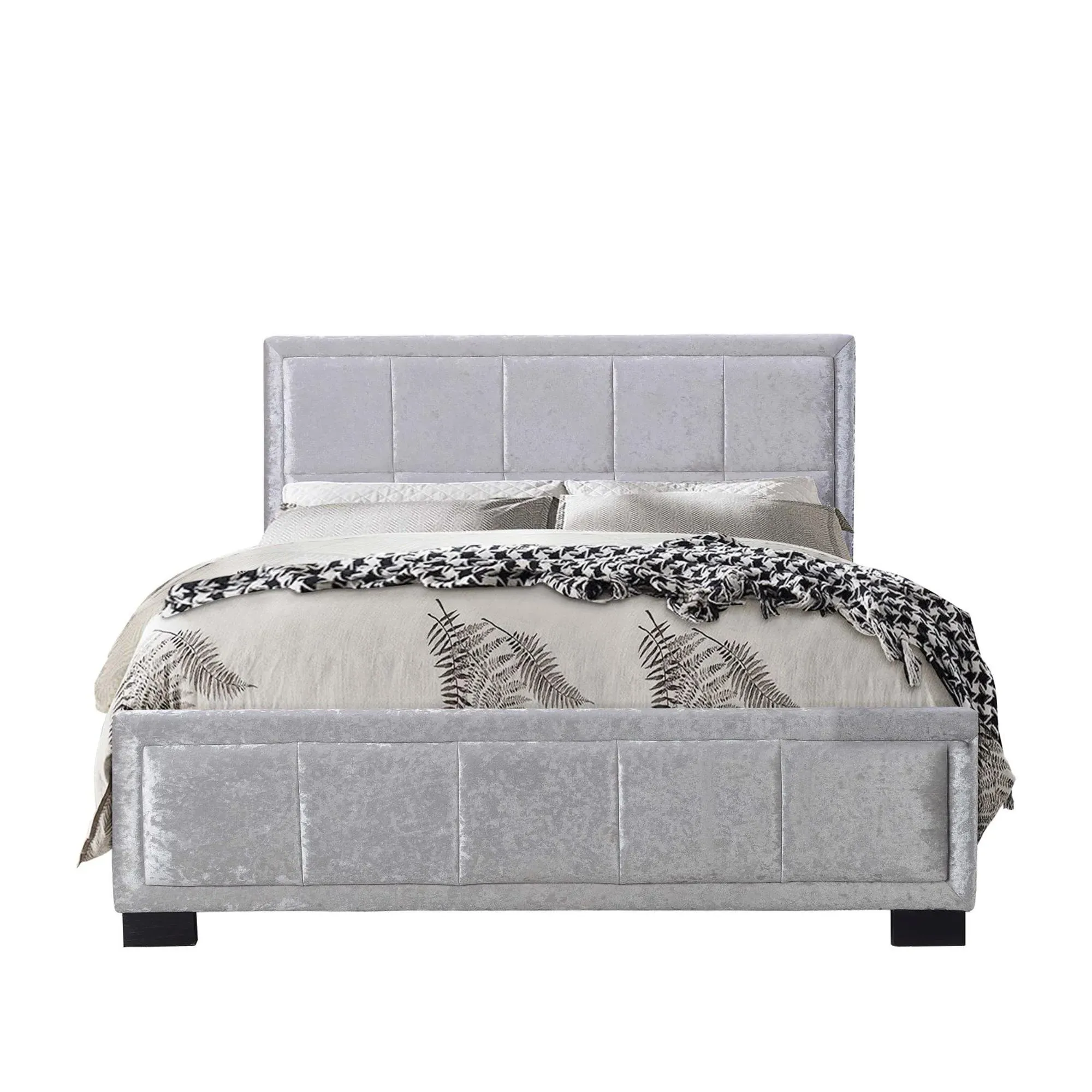 Hannover Bed Frame - Steel, Velvet