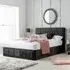 Hannover Ottoman Storage Bed - Black, Crushed Velvet