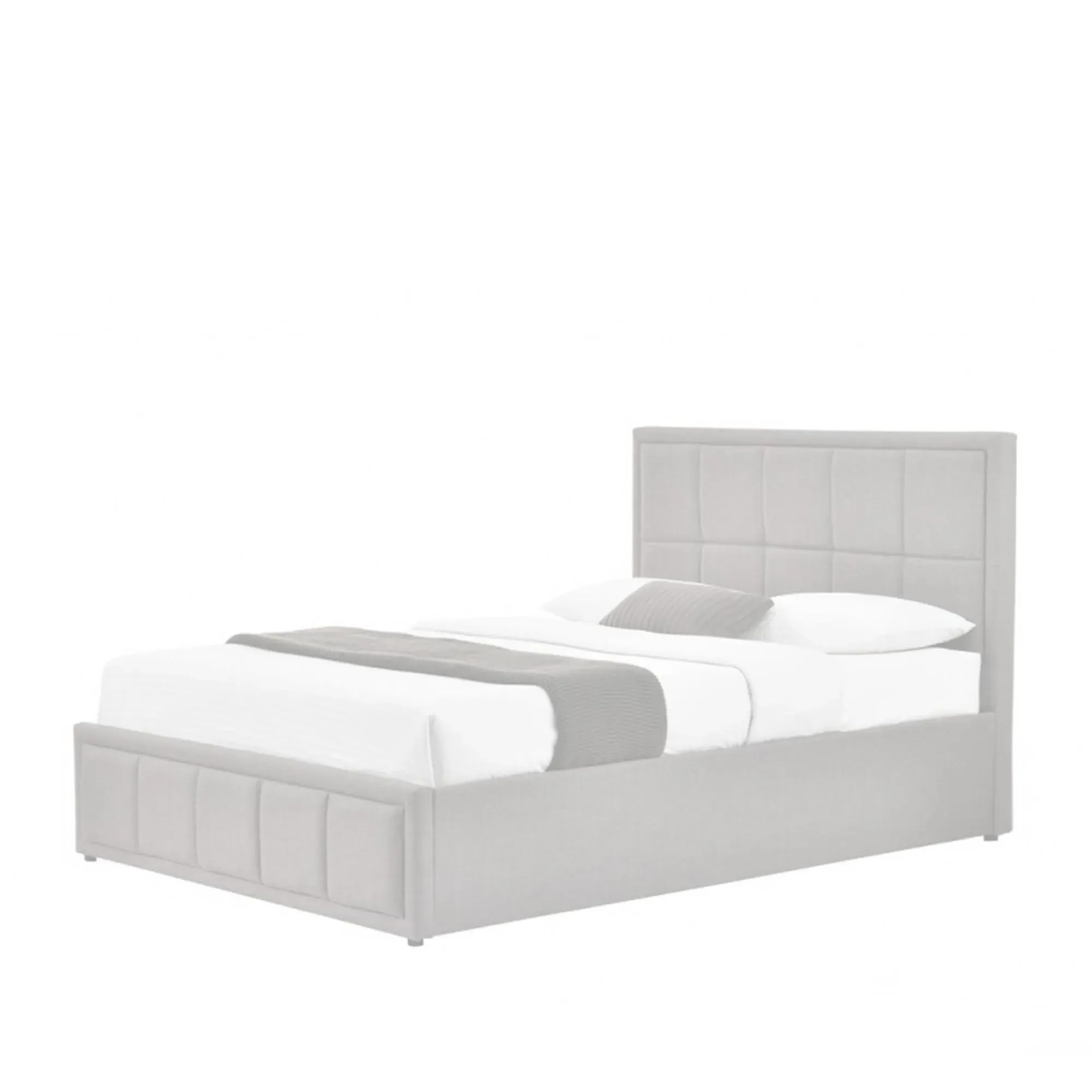 Hannover Ottoman Storage Bed - Grey, Fabric