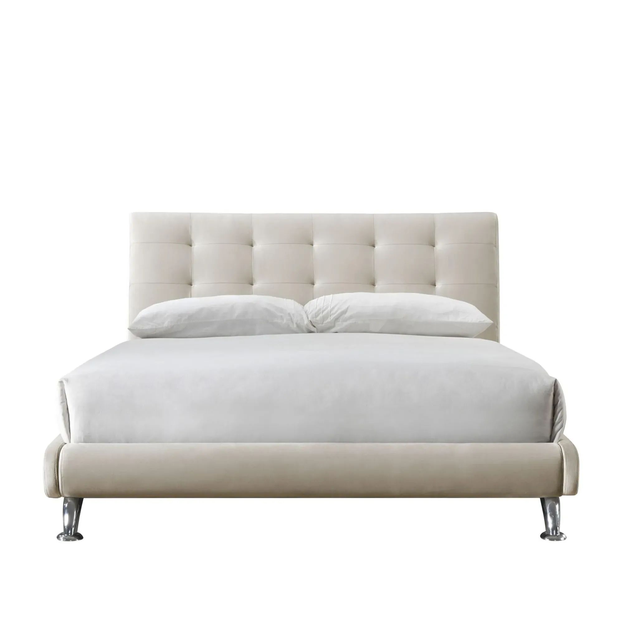 Hemlock Fabric Bed - Warm Stone