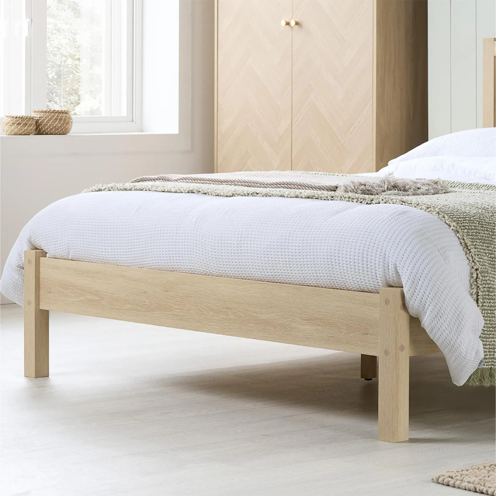Herringford Bed Frame - Oak