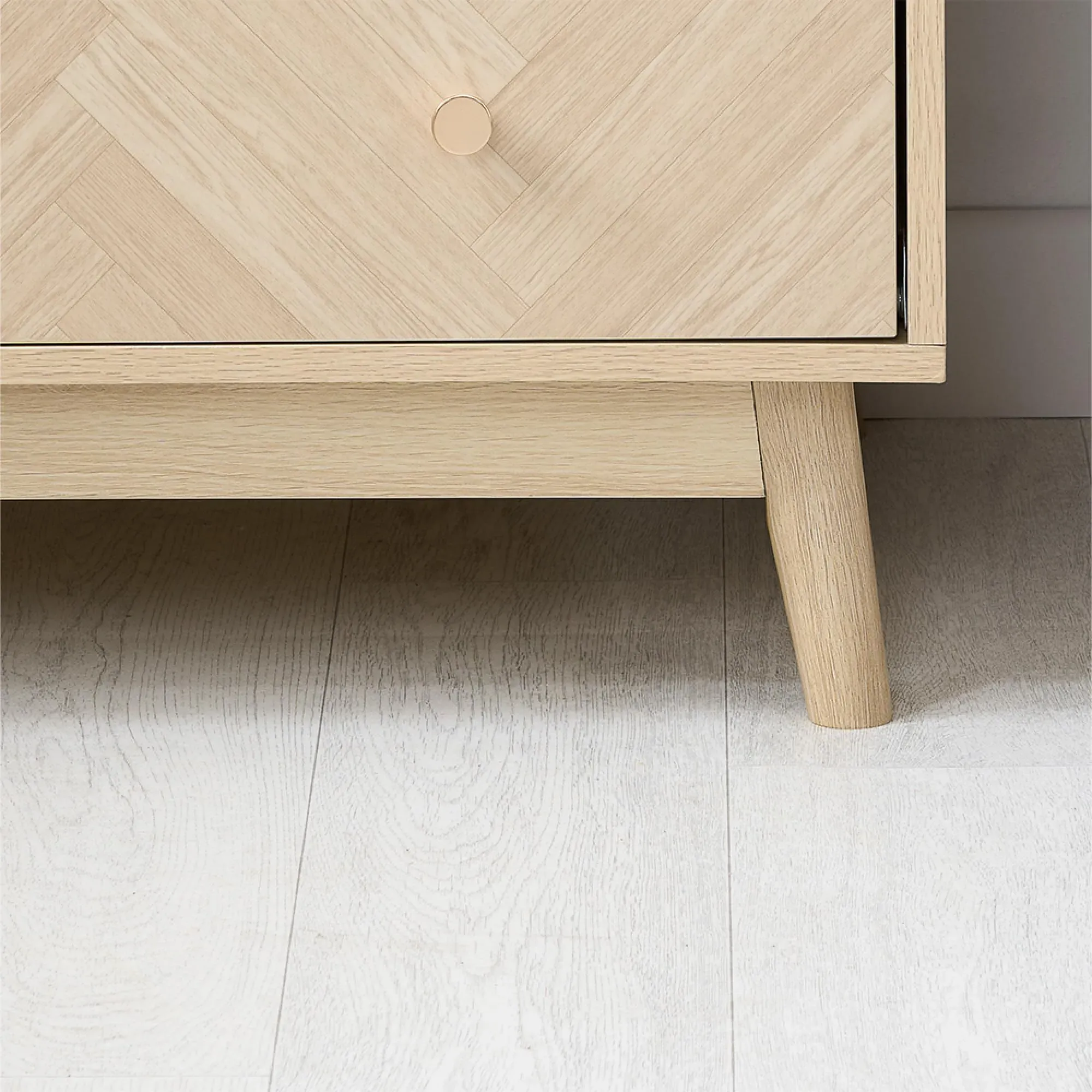 Herringford Oak 2 Door 1 Drawer Wardrobe - Oak