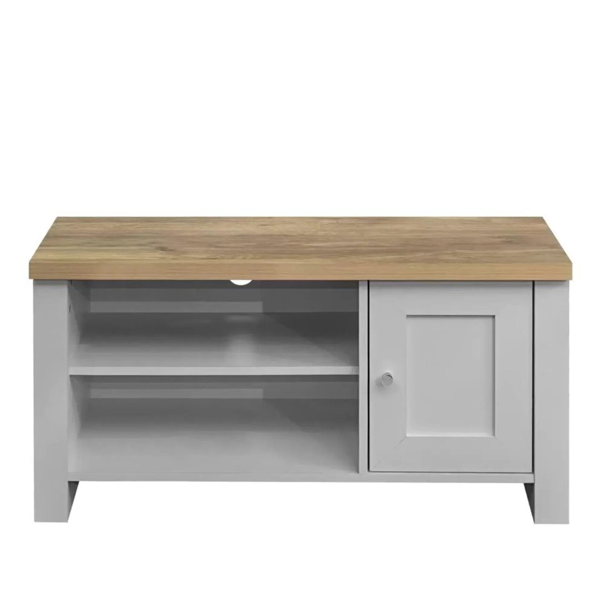 Highgate 1 Door TV Unit - Grey, Oak