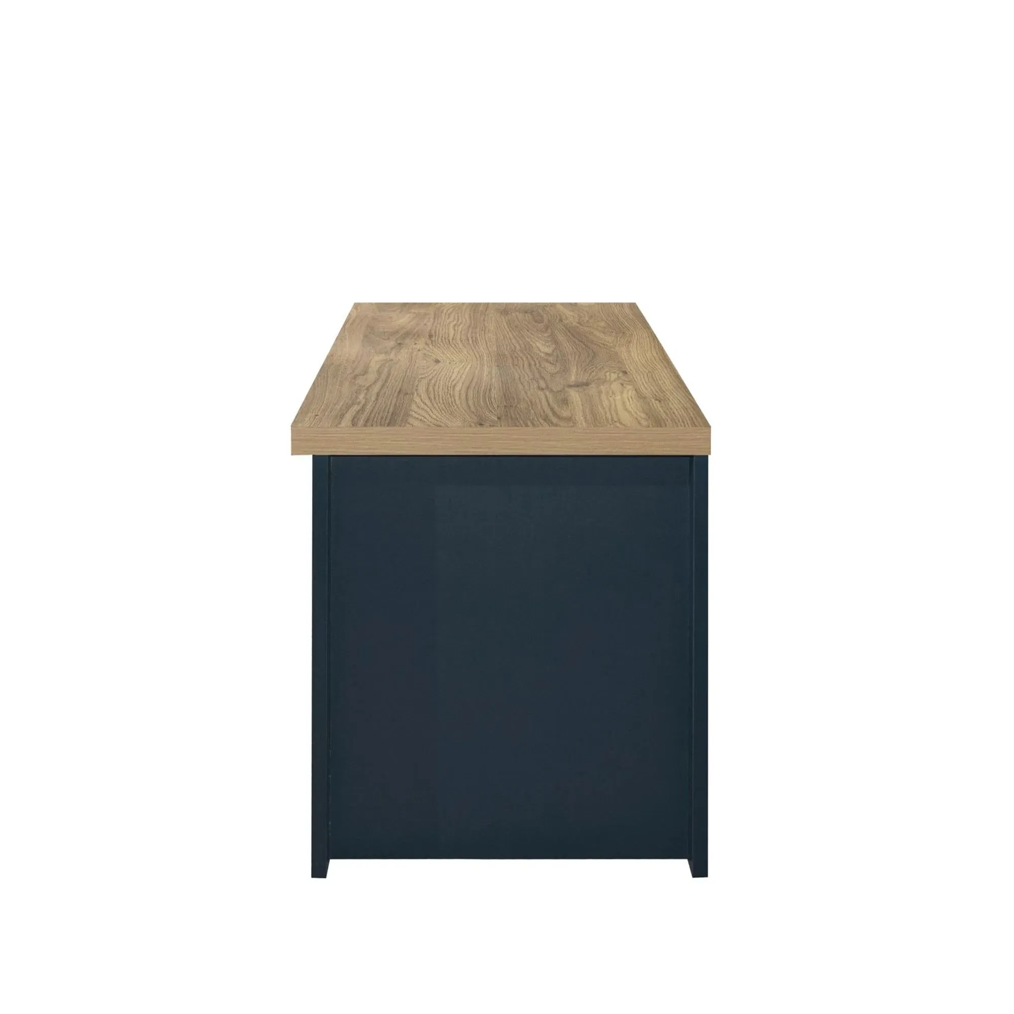 Highgate 1 Door TV Unit - Navy Blue, Oak