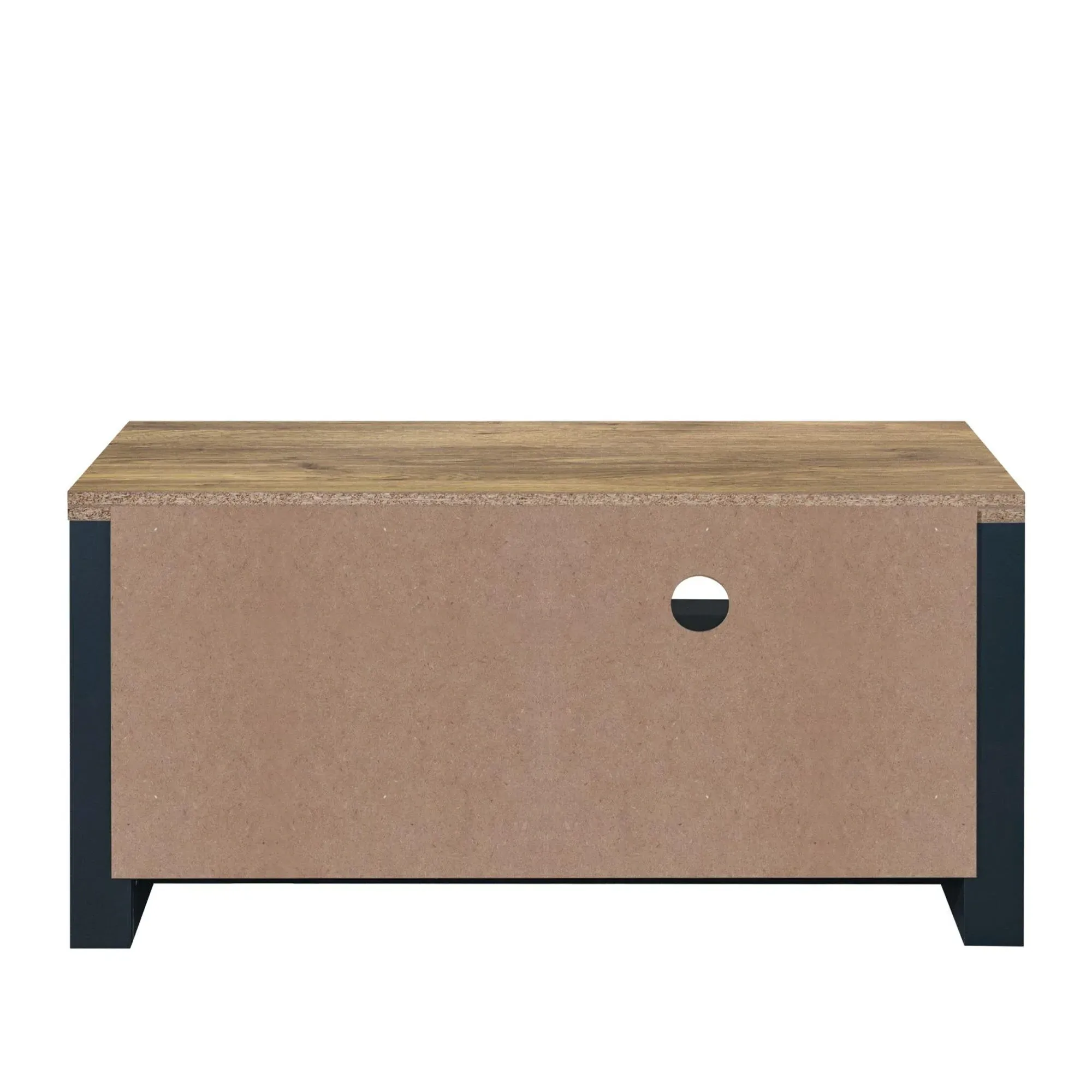 Highgate 1 Door TV Unit - Navy Blue, Oak