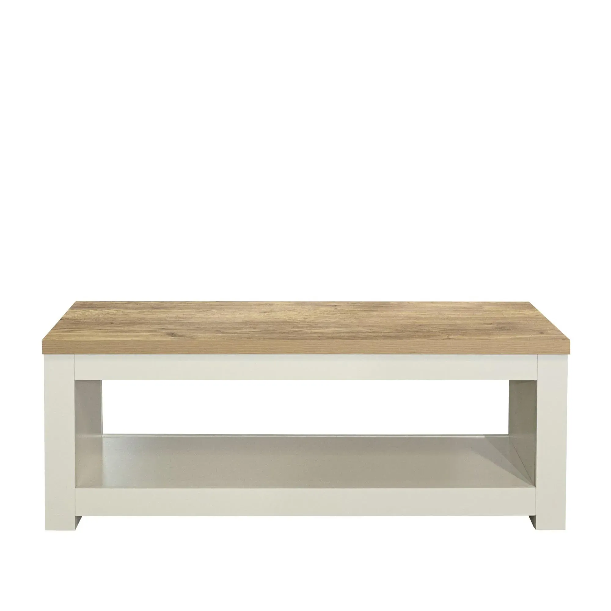 Highgate 105cm Coffee Table - Cream, Oak