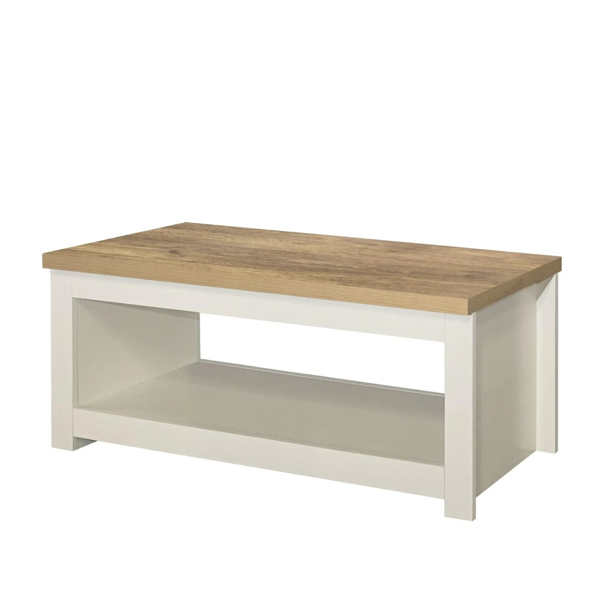 Highgate 105cm Coffee Table - Cream, Oak