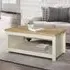 Highgate 105cm Coffee Table - Cream, Oak