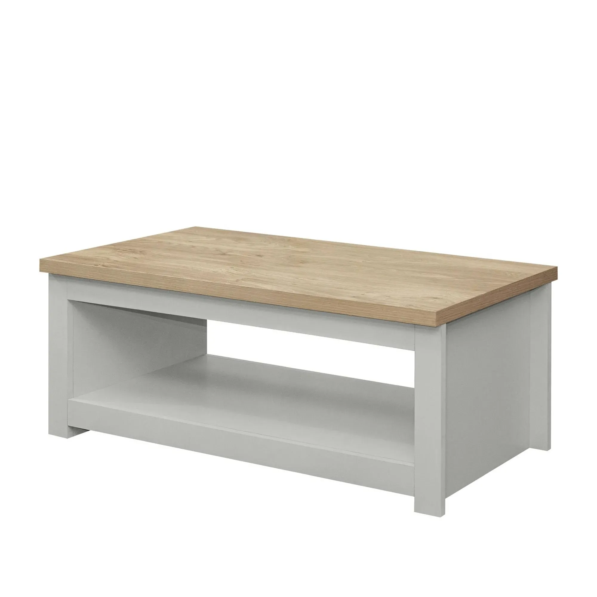 Highgate 105cm Coffee Table - Grey, Oak
