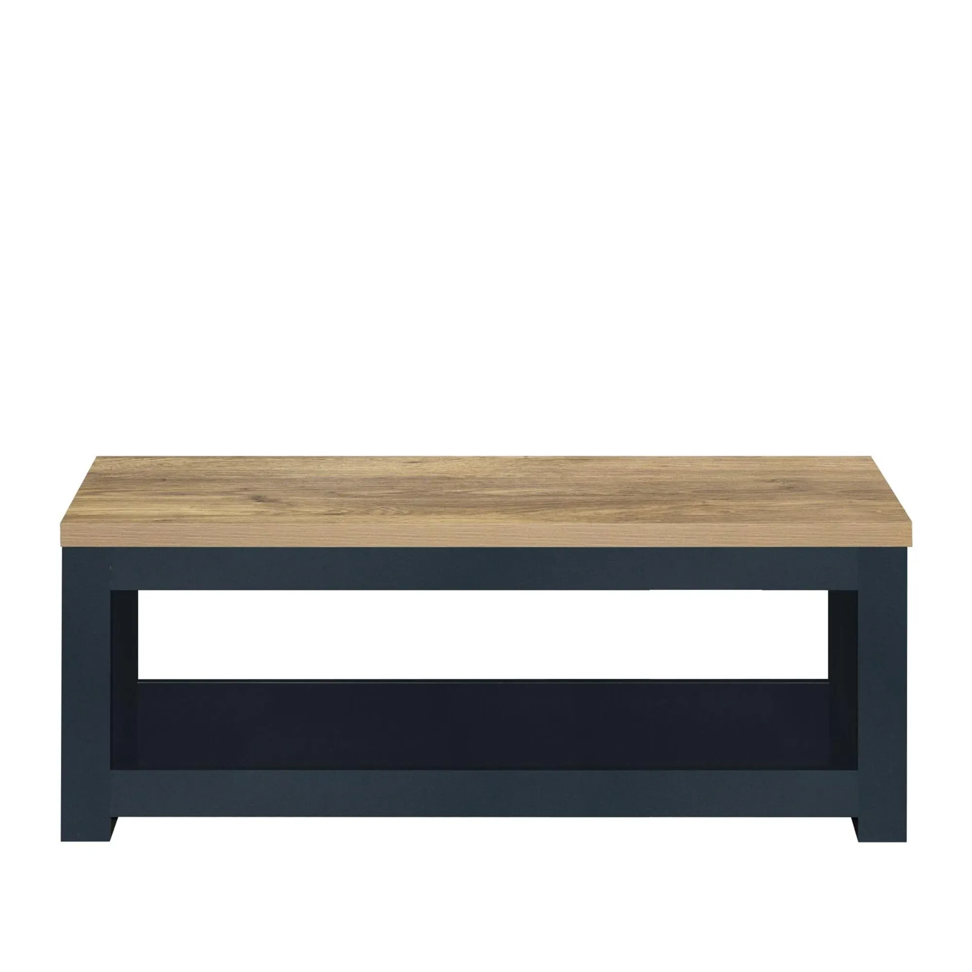 Highgate 105cm Coffee Table - Navy Blue, Oak