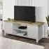 Highgate 130cm Large TV Unit - Grey, Oak