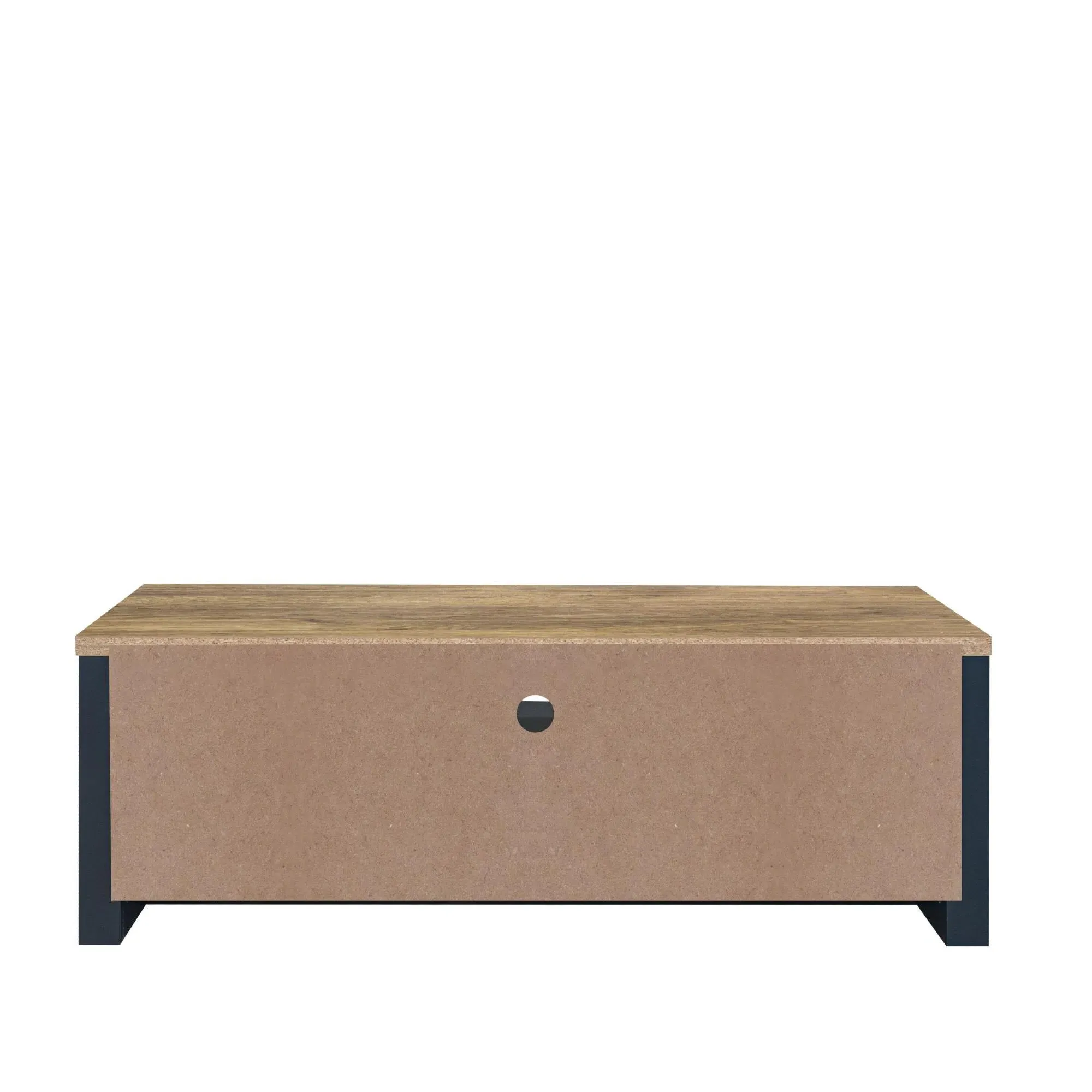 Highgate 2 Door TV Unit - Navy Blue, Oak