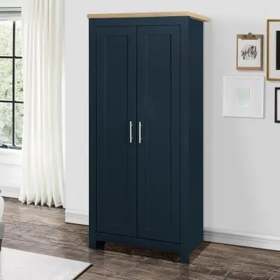 Highgate 2 Door Wardrobe - Navy Blue
