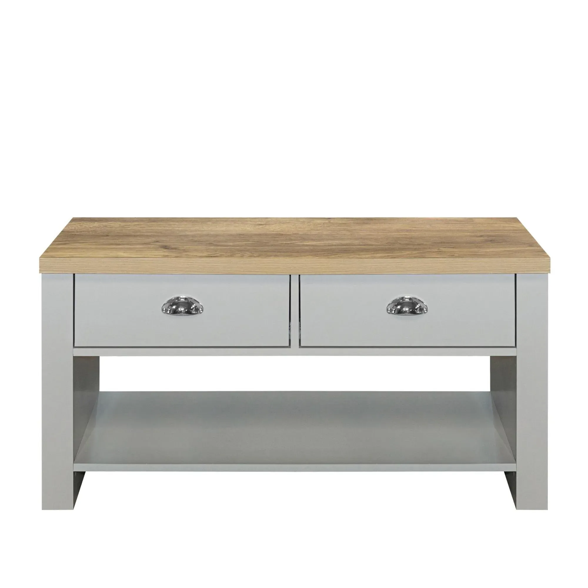 Highgate 2 Drawer Coffee Table - Grey