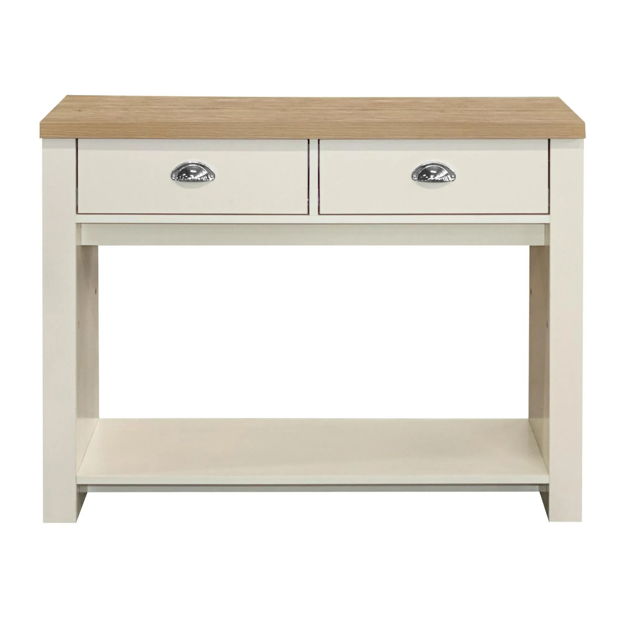 Highgate 2 Drawer Console Table - Cream, Oak