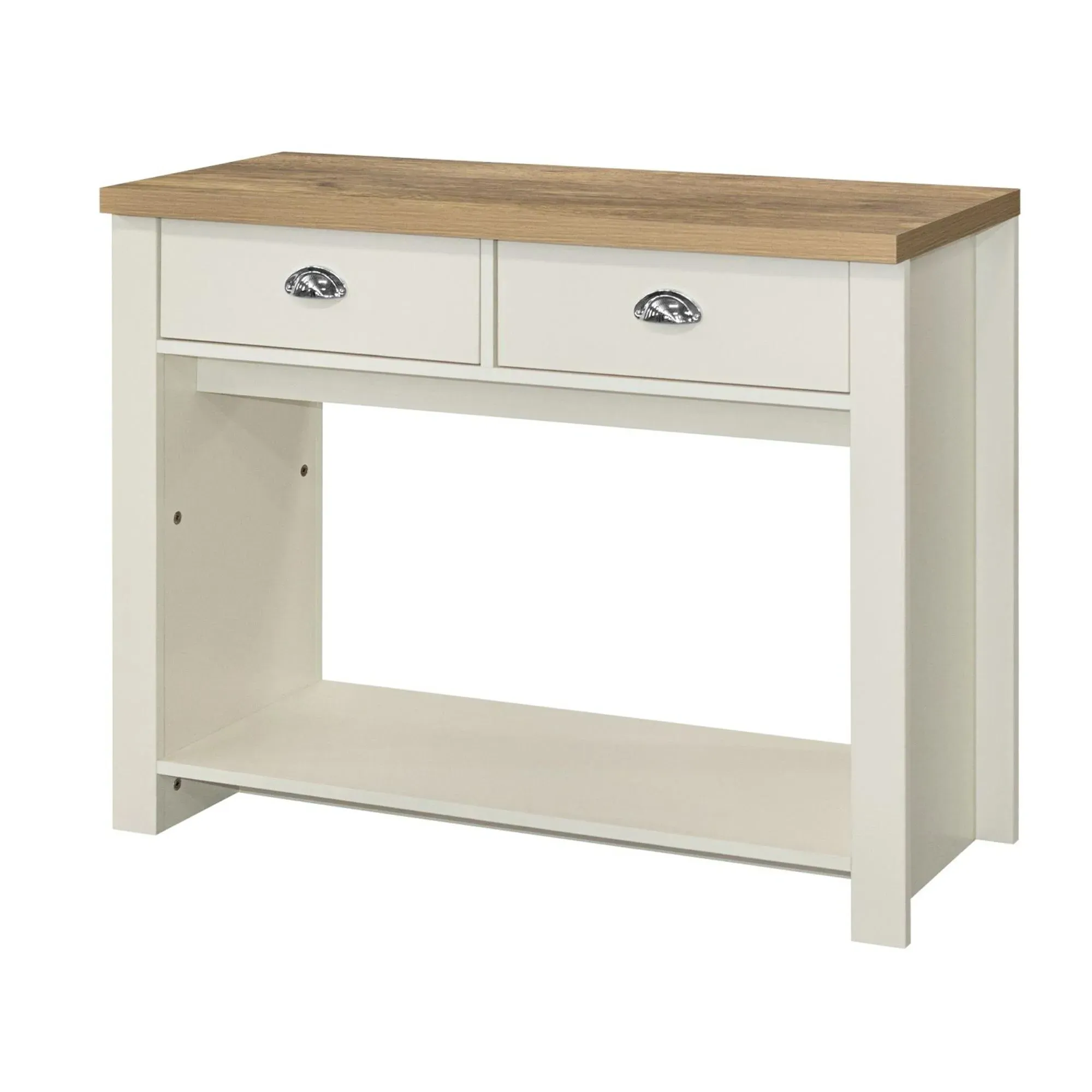 Highgate 2 Drawer Console Table - Cream, Oak