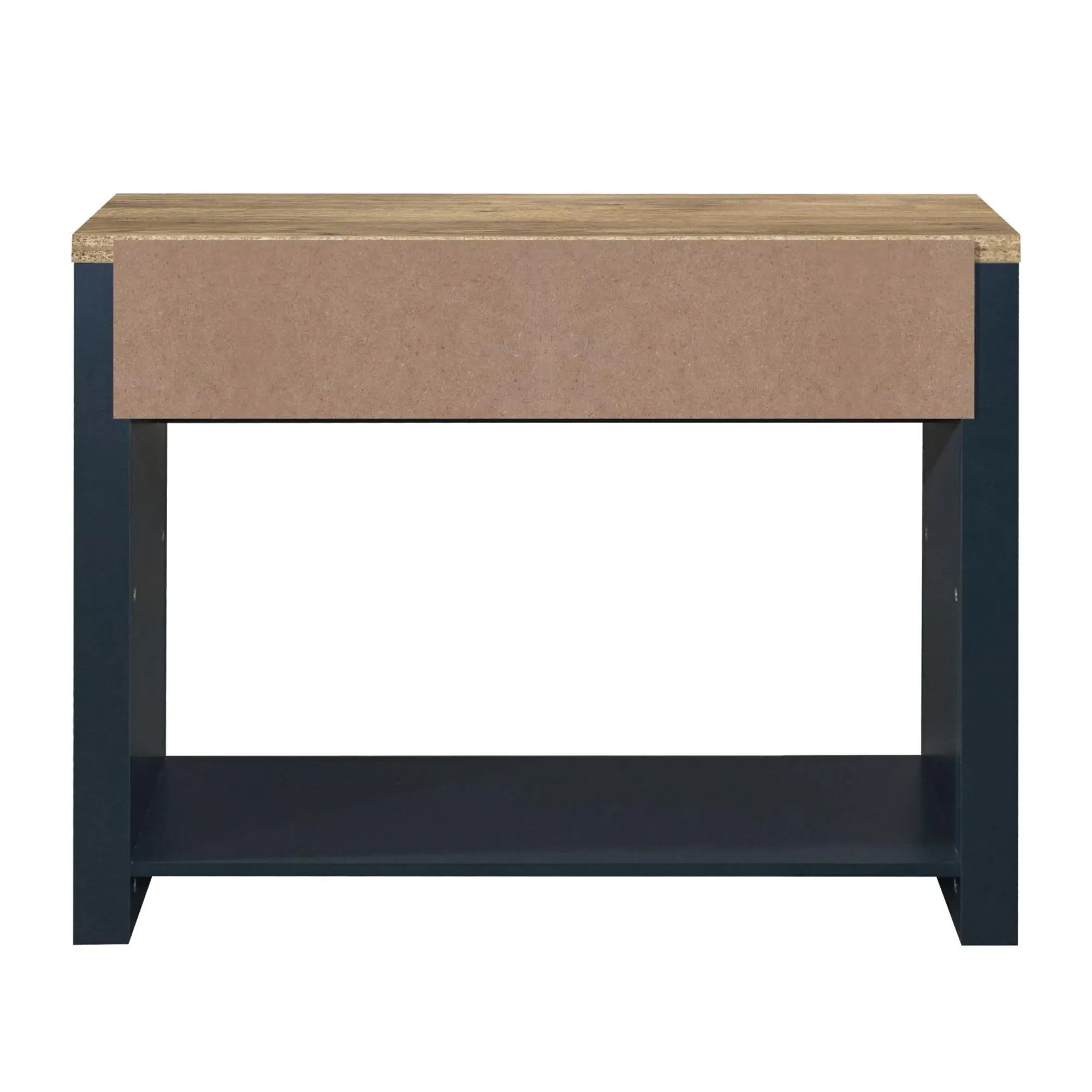 Highgate 2 Drawer Console Table - Navy Blue, Oak