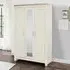 Highgate 3 Door Mirror Wardrobe - Cream, Oak