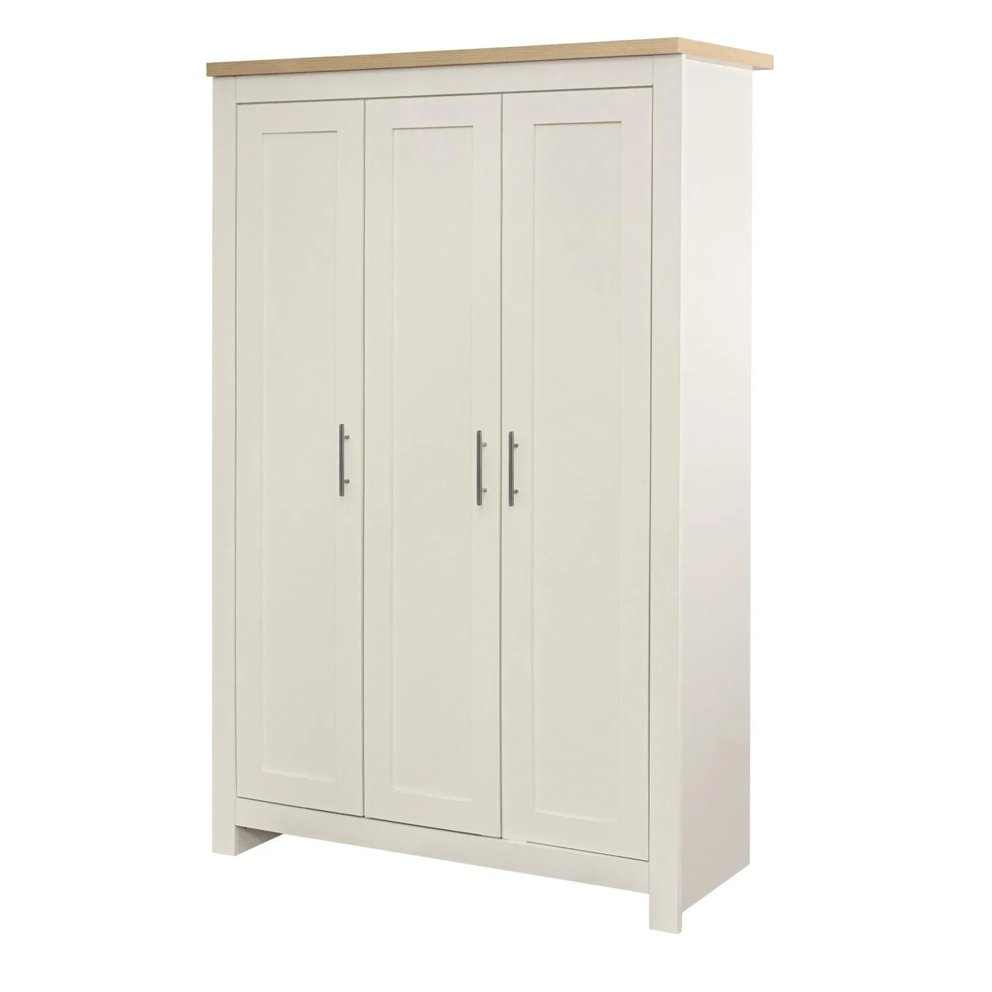 Highgate 3 Door Wardrobe - Cream, Oak