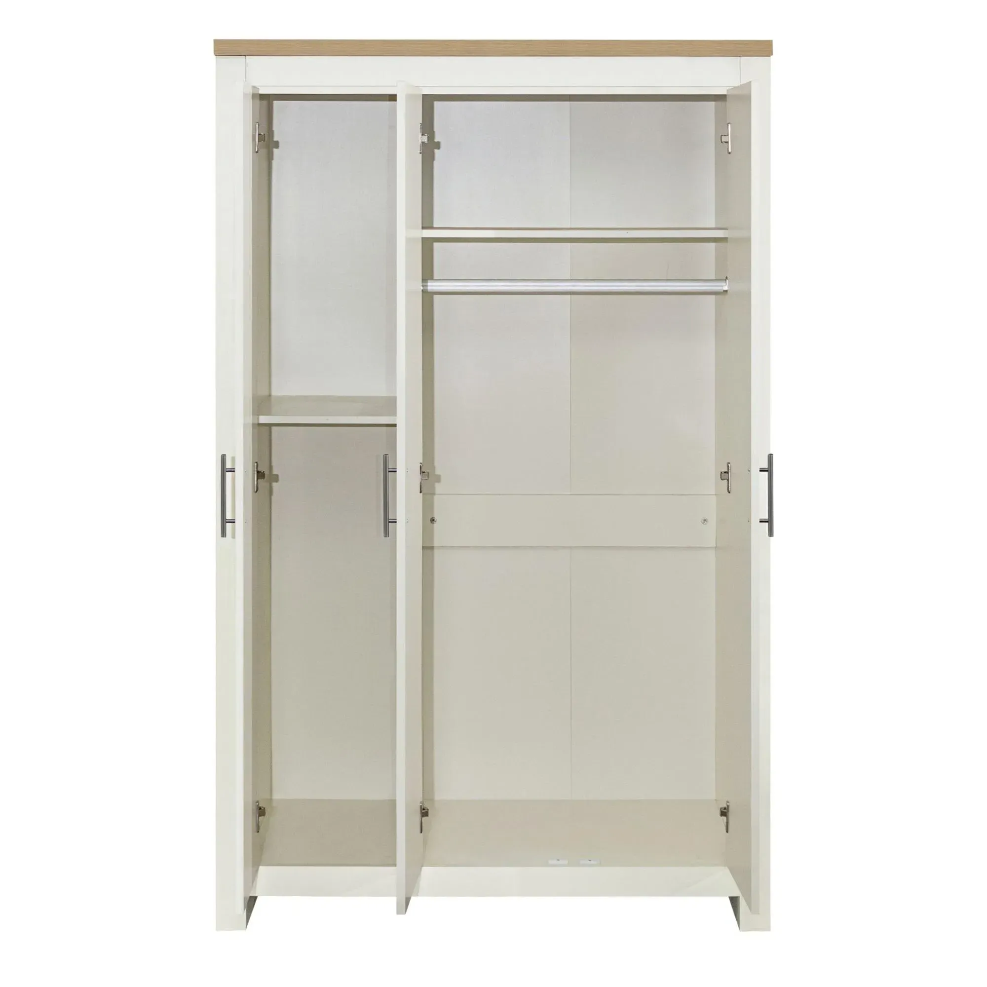 Highgate 3 Door Wardrobe - Cream, Oak