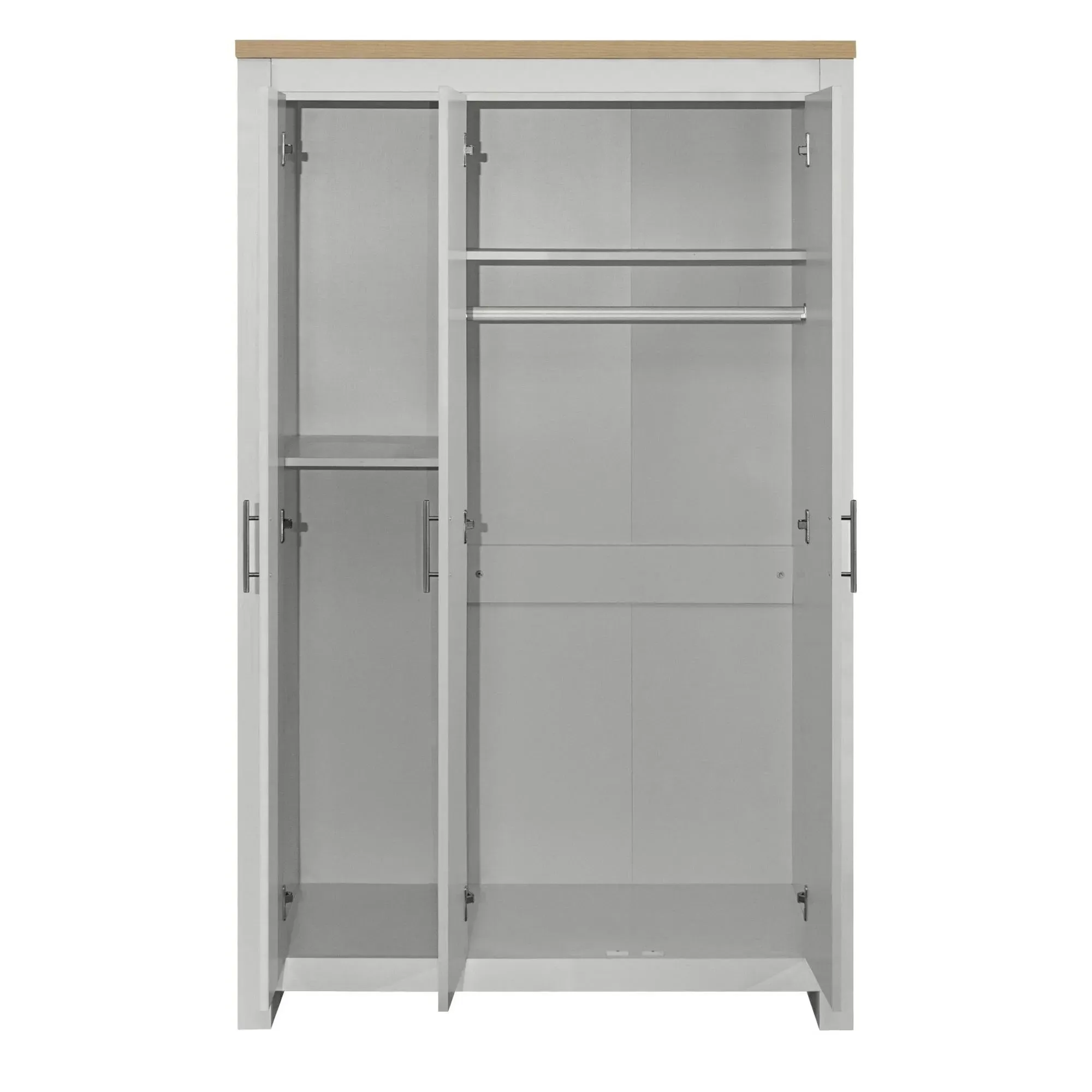 Highgate 3 Door Wardrobe - Grey, Oak