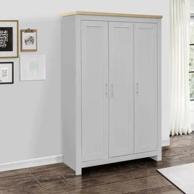 Highgate 3 Door Wardrobe - Grey, Oak