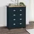 Highgate 4 Drawer Chest - Navy Blue, Oak