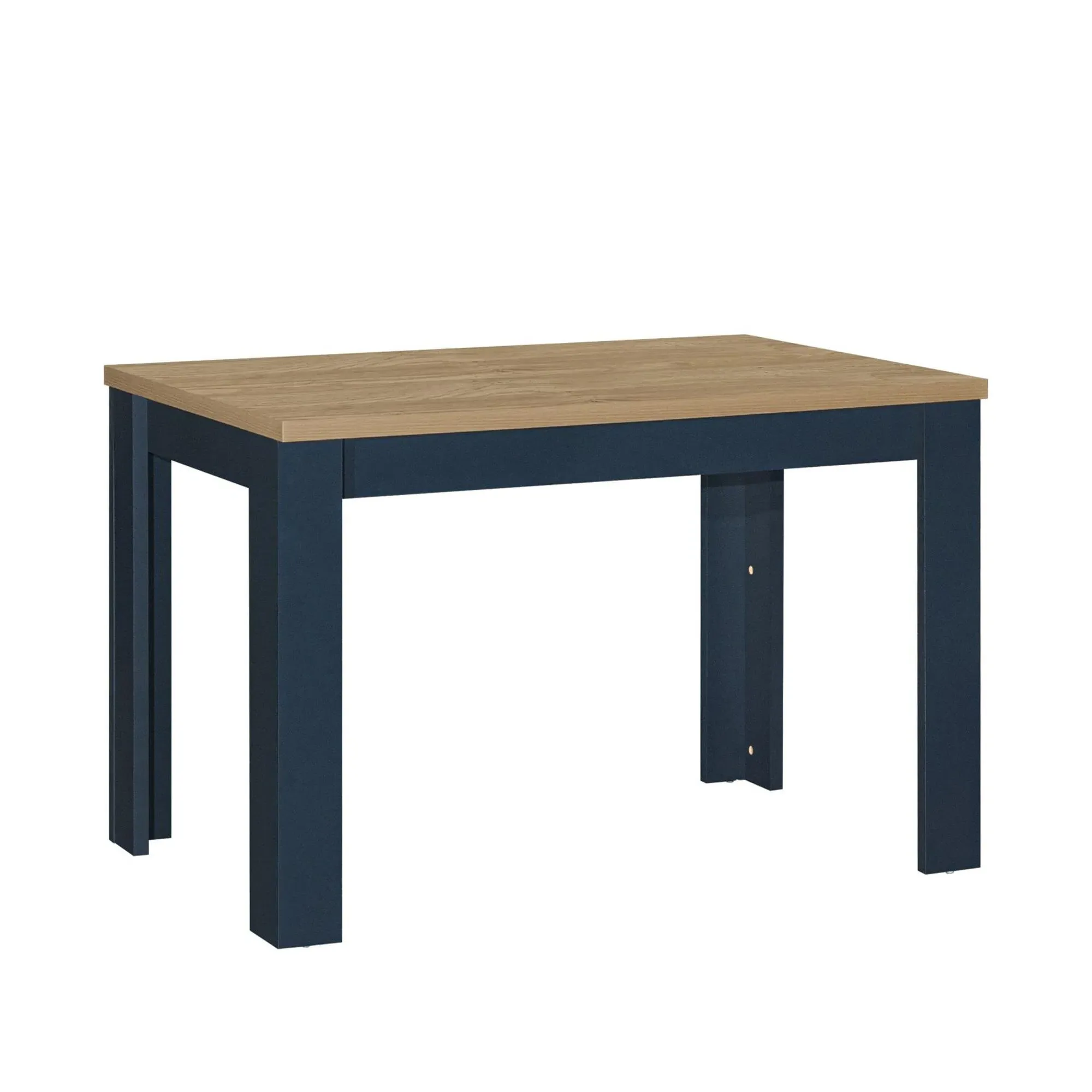 Highgate Dining Set with 2 Benches - Navy Blue, Oak