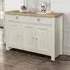 Highgate Medium 3 Door Sideboard - Cream, Oak
