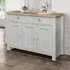 Highgate Medium 3 Door Sideboard - Grey, Oak