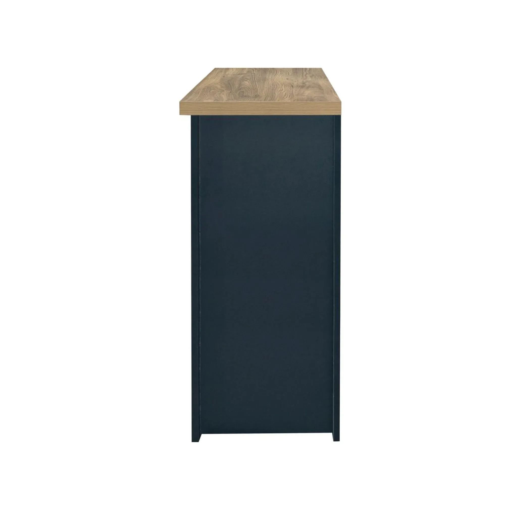 Highgate Medium 3 Door Sideboard - Navy Blue, Oak