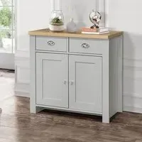 Highgate Small 2 Door Sideboard - Grey, Oak