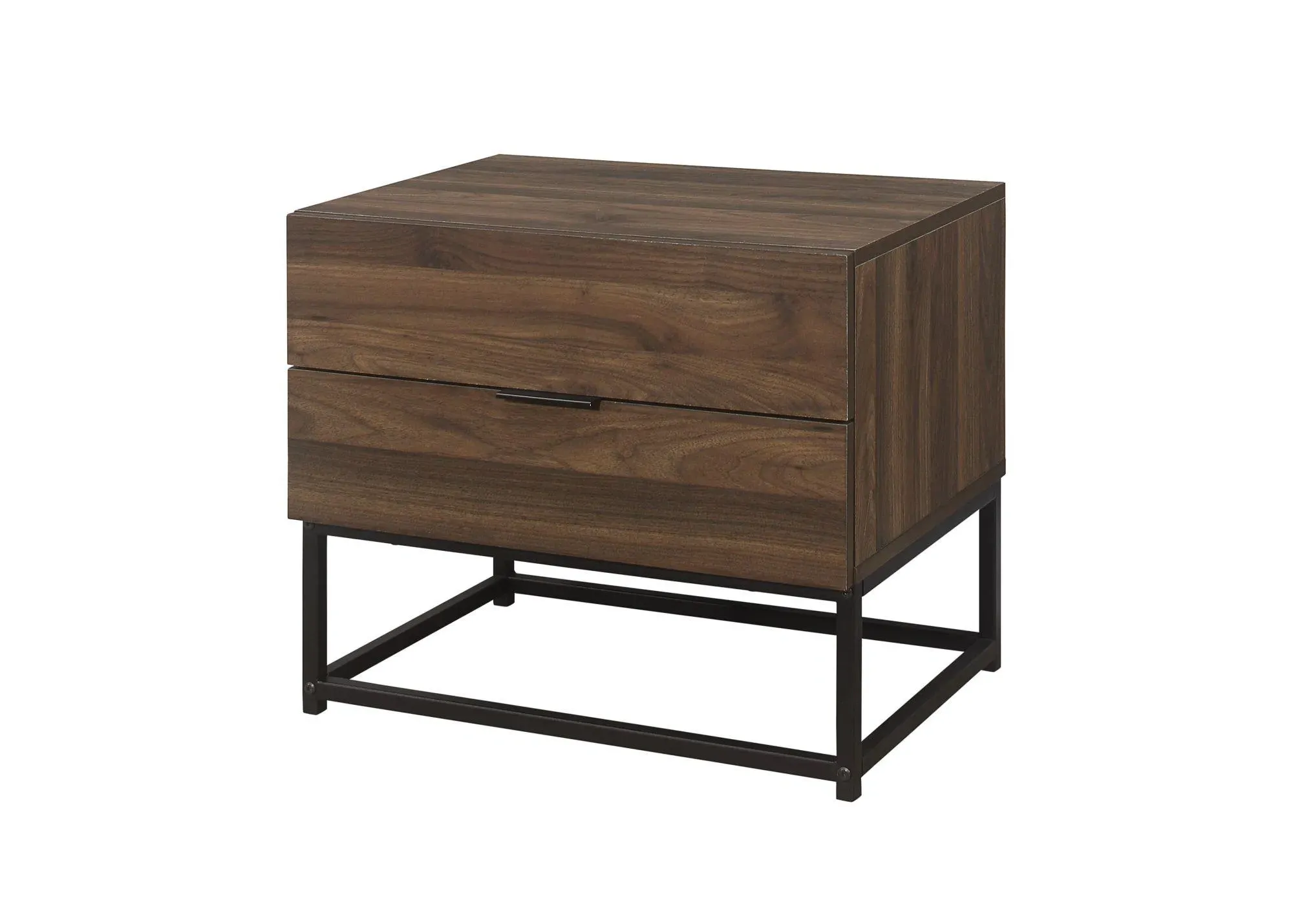 Houston 2 Drawer Bedside Cabinet - Walnut