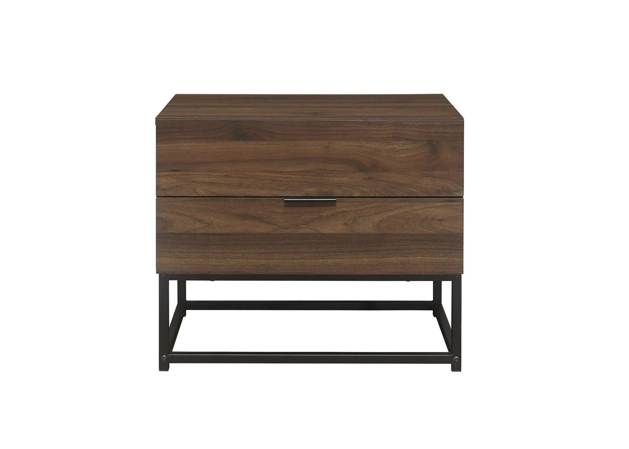 Houston 2 Drawer Bedside Cabinet - Walnut