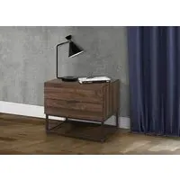 Houston 2 Drawer Bedside Cabinet - Walnut