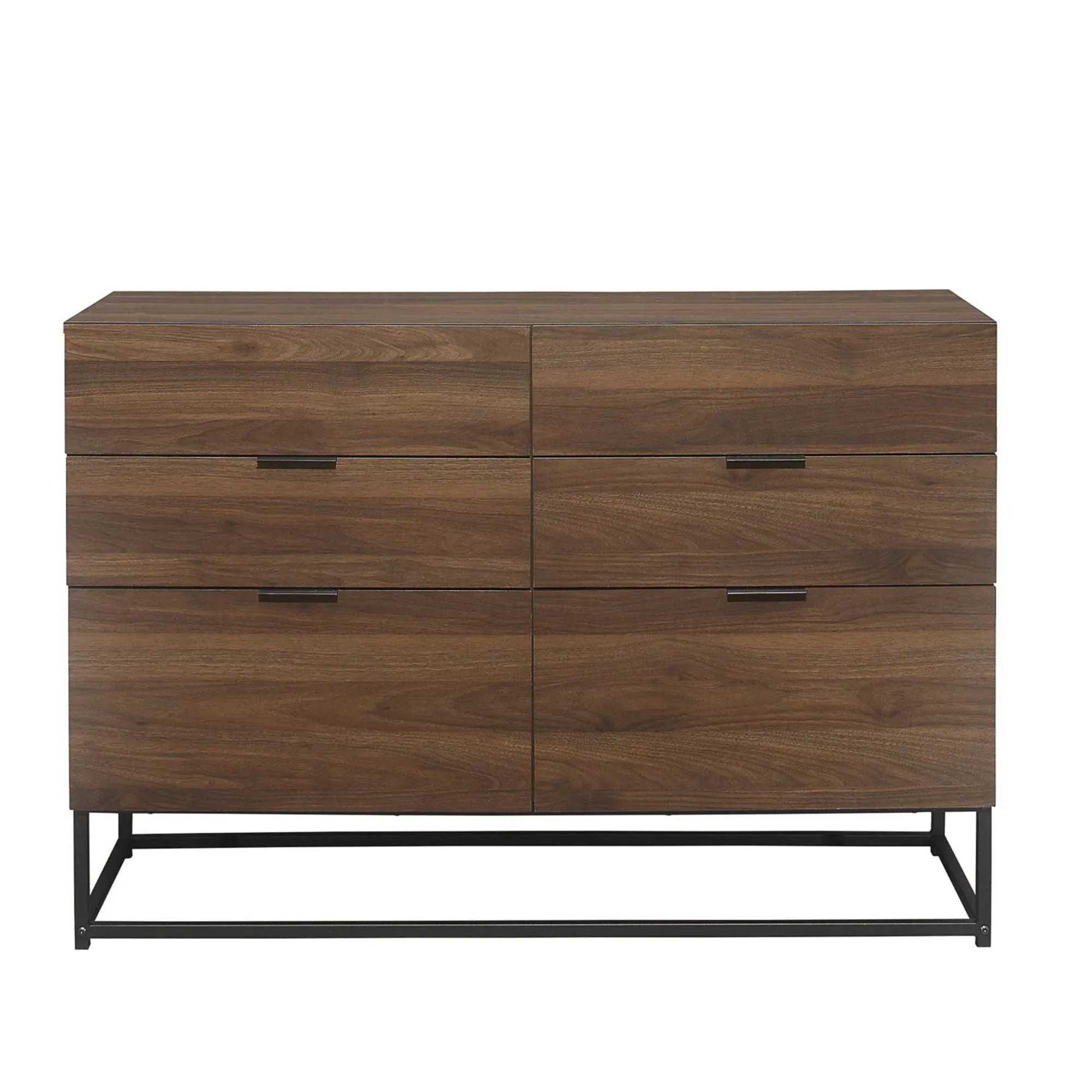 Houston 6 Drawer Wide Chest - Walnut