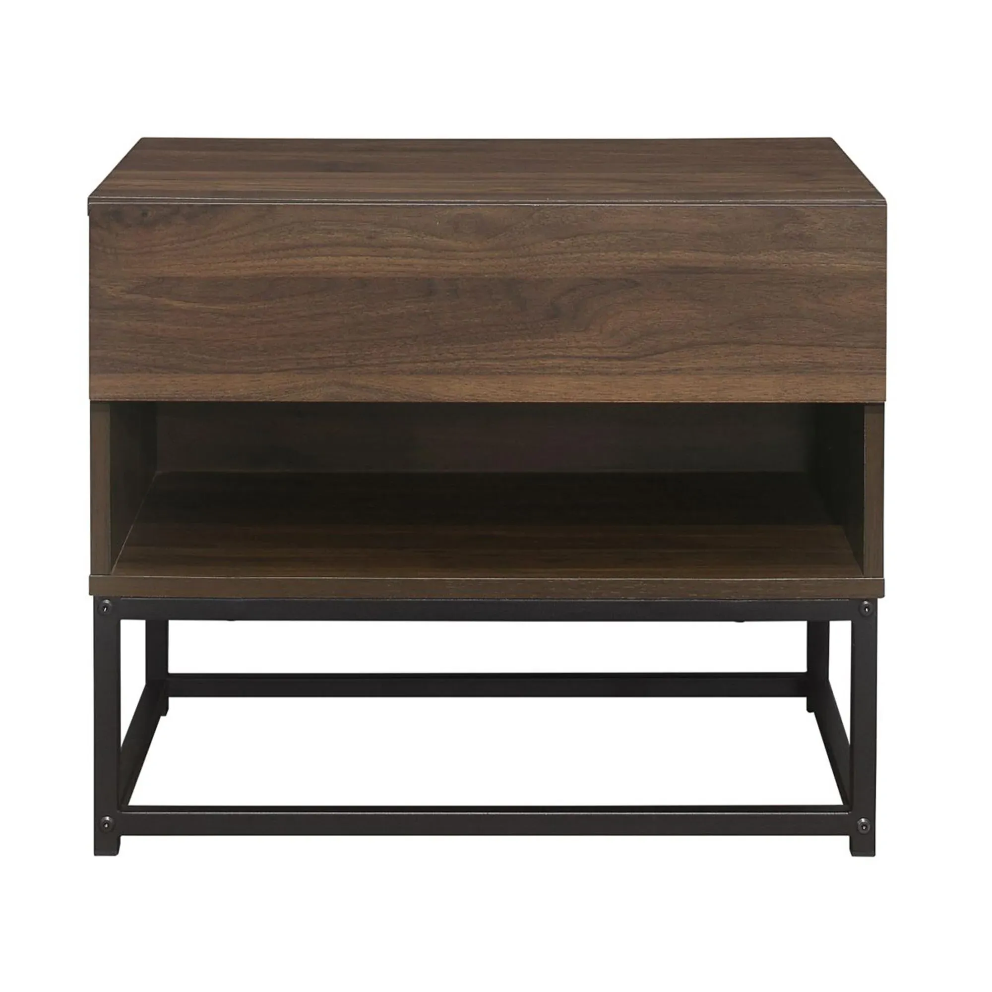 Houston Bedside Cabinet 1 Drawer - Walnut