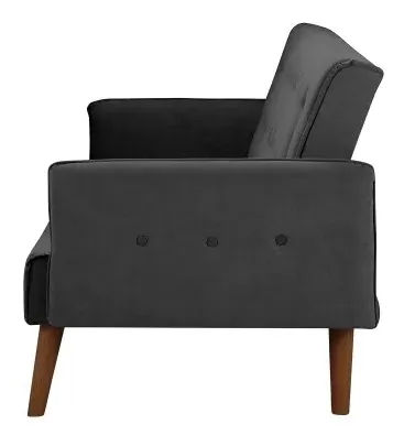 Hudson 3-Seater Sofa Bed - Charcoal, Fabric