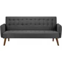 Hudson 3-Seater Sofa Bed - Charcoal, Fabric