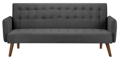 Hudson 3-Seater Sofa Bed - Charcoal, Fabric image