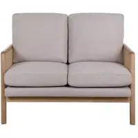 Ida 2-Seater Sofa - Cream, Fabric Rattan
