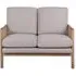 Ida 2-Seater Sofa - Cream, Fabric Rattan