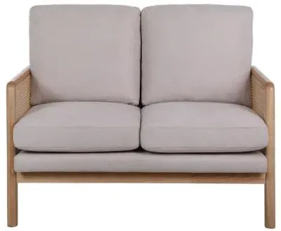 Ida 2-Seater Sofa - Cream, Fabric Rattan