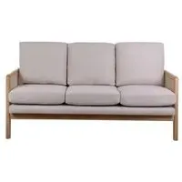 Ida 3-Seater Sofa - Cream, Rattan