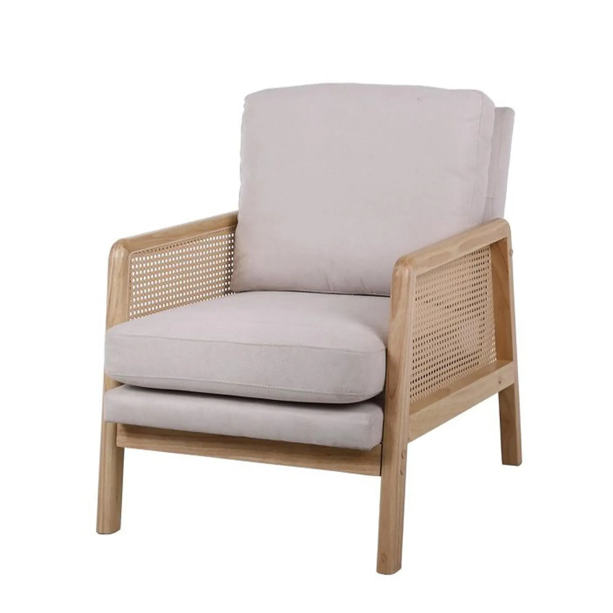Ida Rattan Armchair - Cream