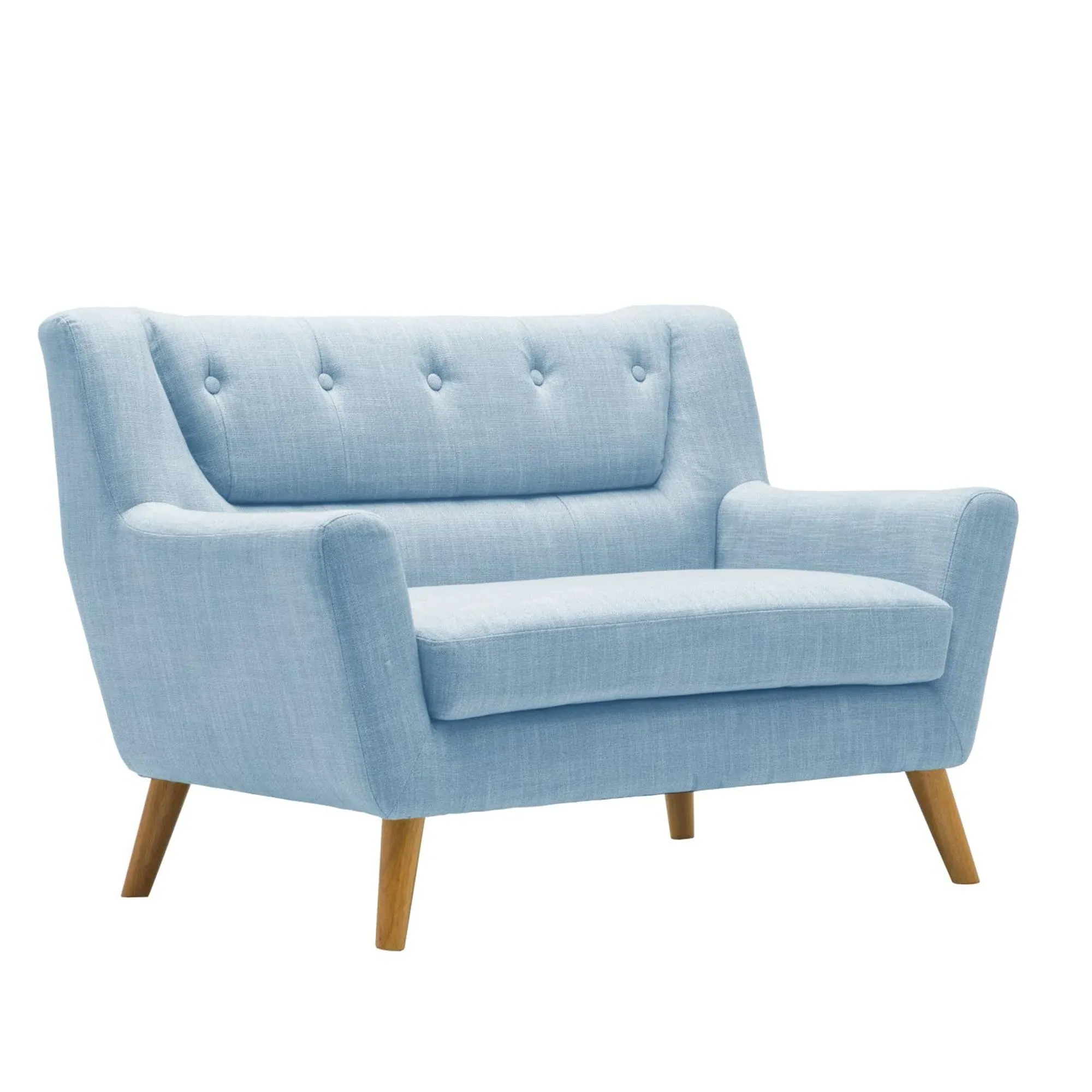 Lambeth 2-Seater Sofa - Duck Egg Blue, Fabric