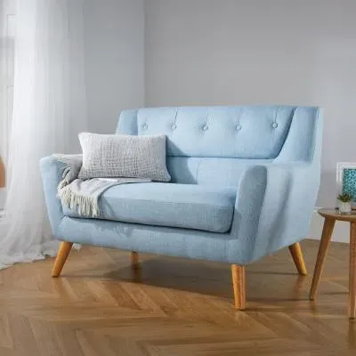 Lambeth 2-Seater Sofa - Duck Egg Blue, Fabric image