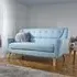 Lambeth 3-Seater Sofa - Duck Egg Blue, Fabric