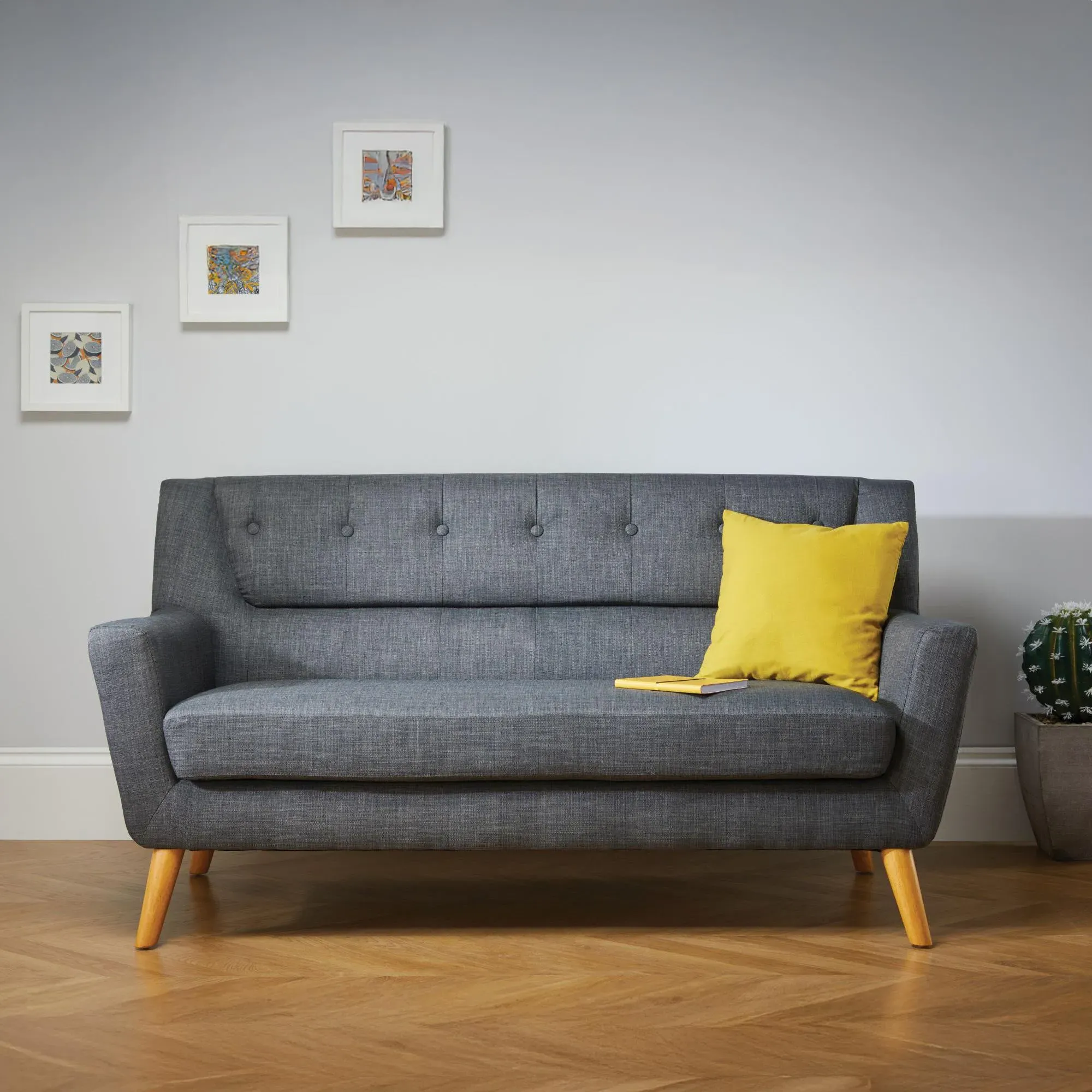 Lambeth 3-Seater Sofa - Grey, Fabric
