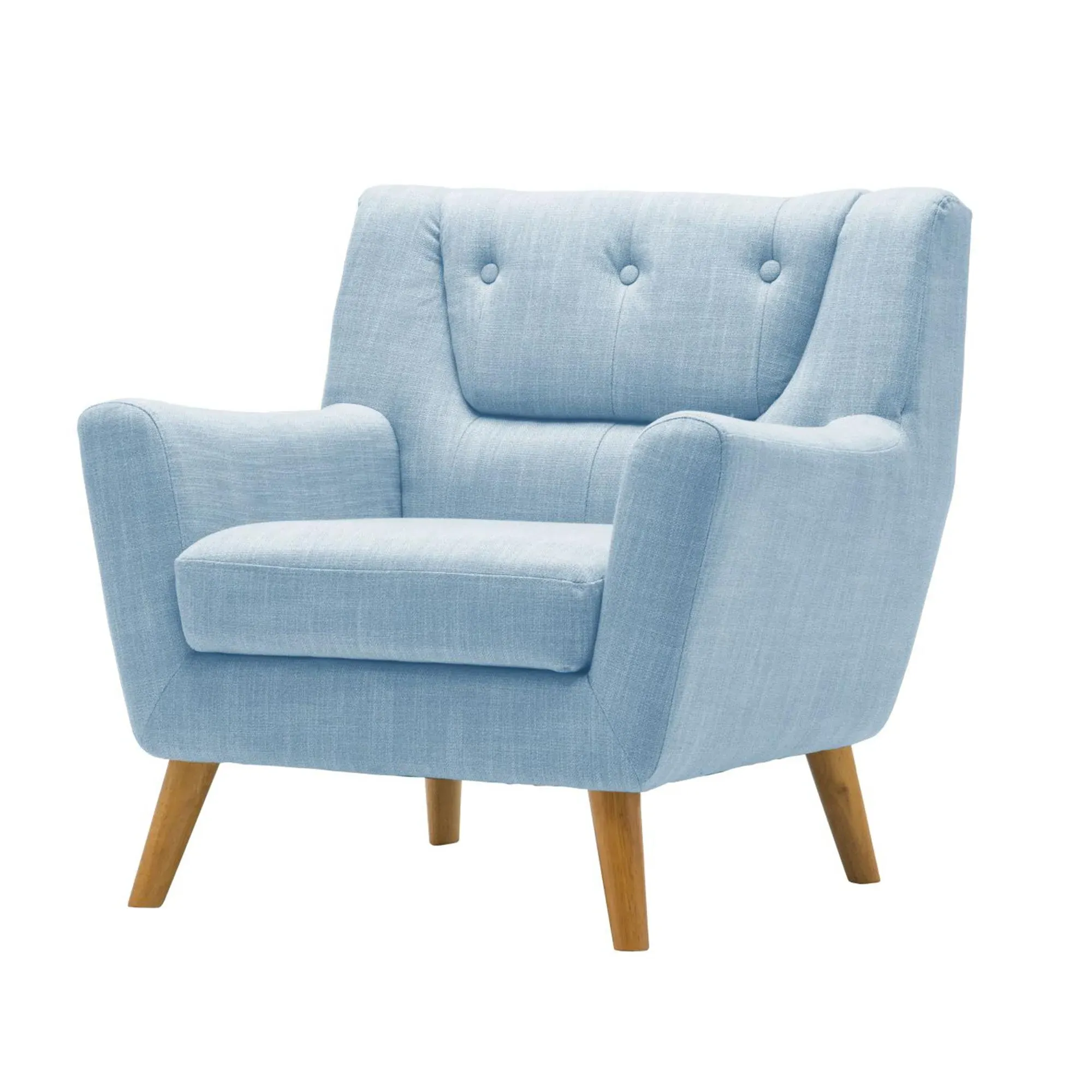 Lambeth Fabric Armchair - Duck Egg Blue